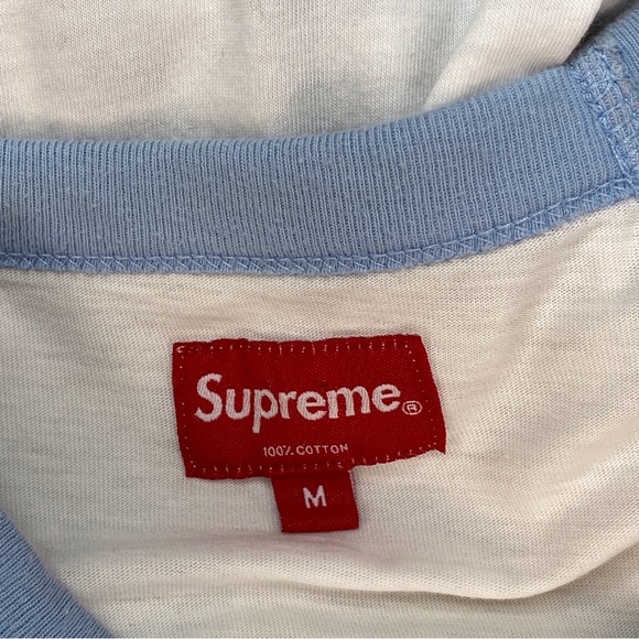 Supreme Dog Raglan Long Sleeve L/S Top Shirt Blue Size Medium Mario Ayala - Picture 3 of 16